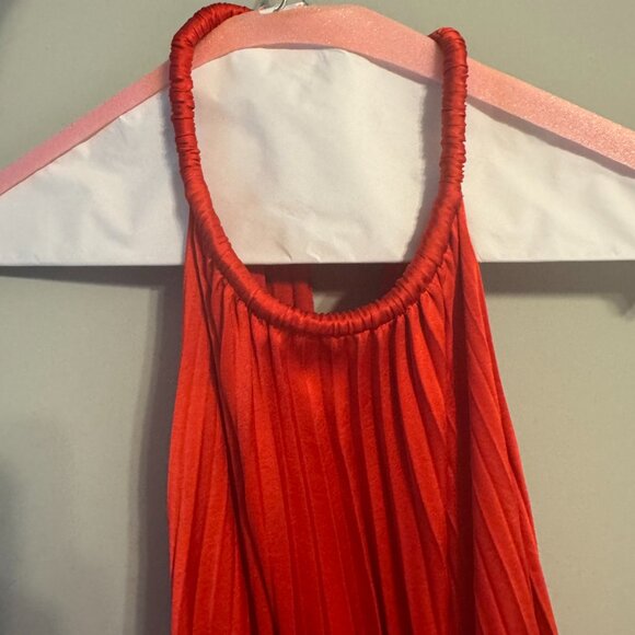 A.L.C. Red Pleated Midi Dress - Size 6 - Picture 10 of 10